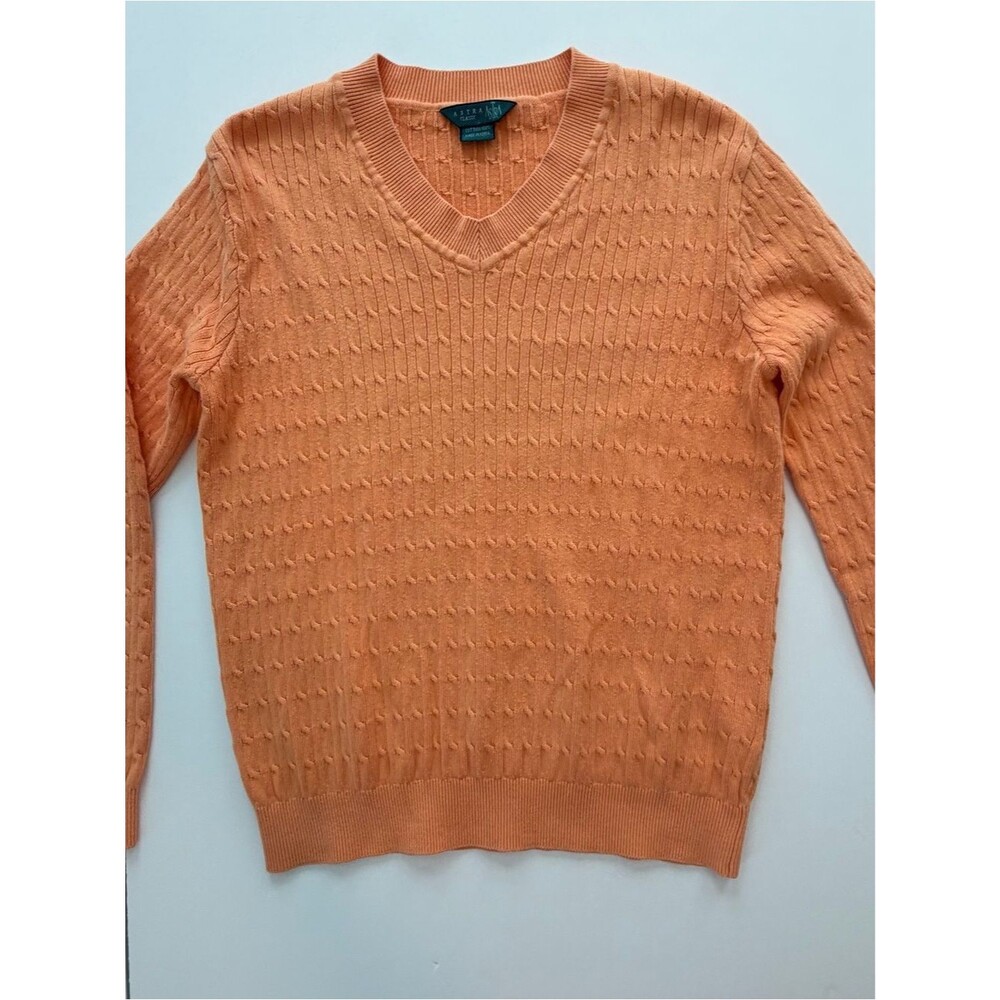 ASTRA Women's Scoop-Neck Sweater in Soft Peach-Large